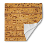 Egyptian Hieroglyphs Print Silk Bandana