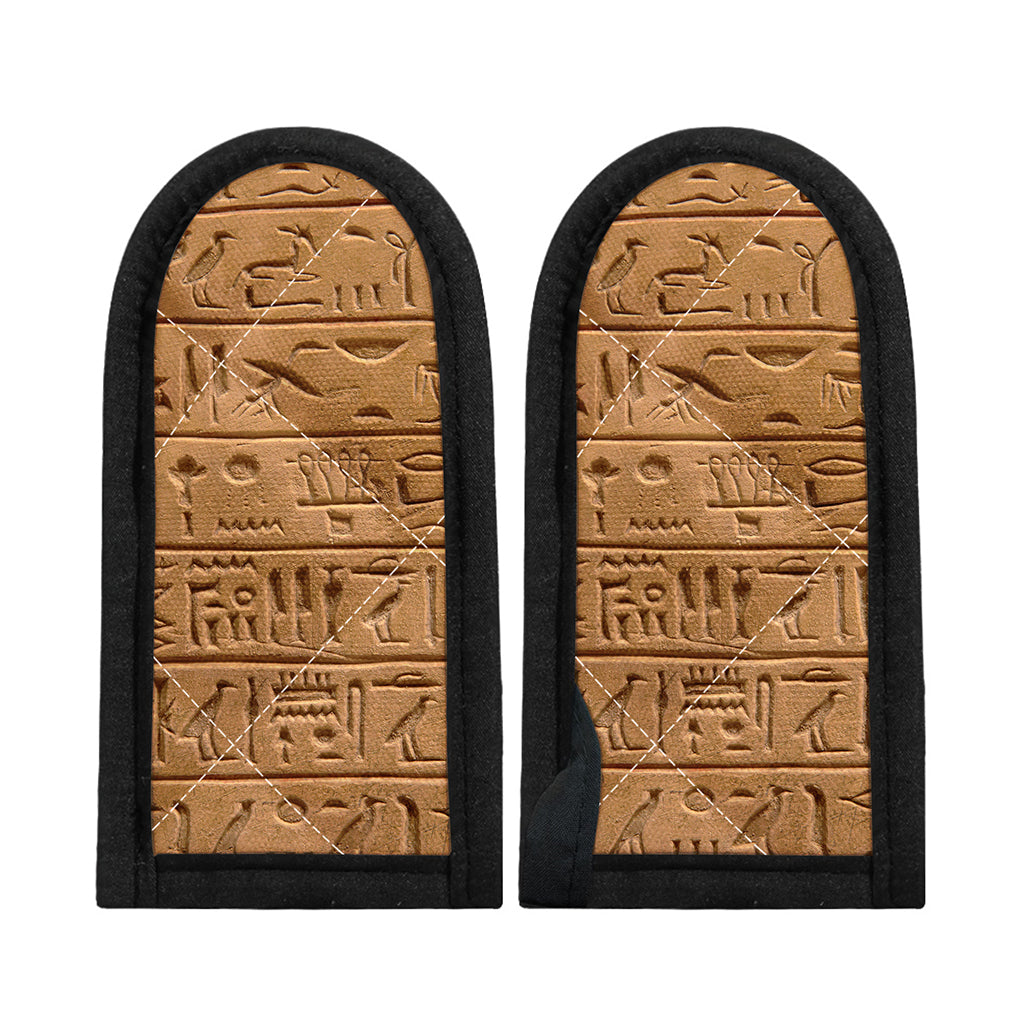Egyptian Hieroglyphs Print Skillet Handle Cover