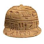 Egyptian Hieroglyphs Print Snapback Cap