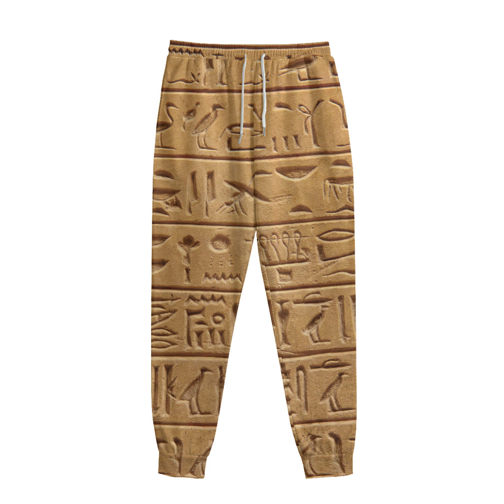 Egyptian Hieroglyphs Print Sweatpants