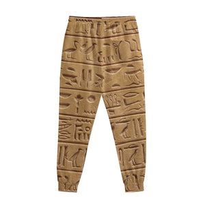 Egyptian Hieroglyphs Print Sweatpants