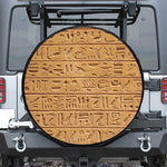 Egyptian Hieroglyphs Print Tire Cover