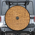 Egyptian Hieroglyphs Print Tire Cover With Camera Hole