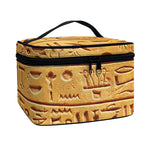Egyptian Hieroglyphs Print Travel Makeup Bag