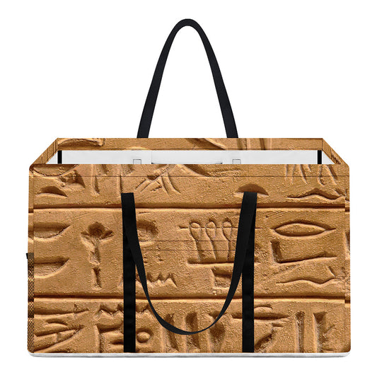 Egyptian Hieroglyphs Print Utility Tote Bag