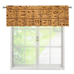 Egyptian Hieroglyphs Print Window Valance