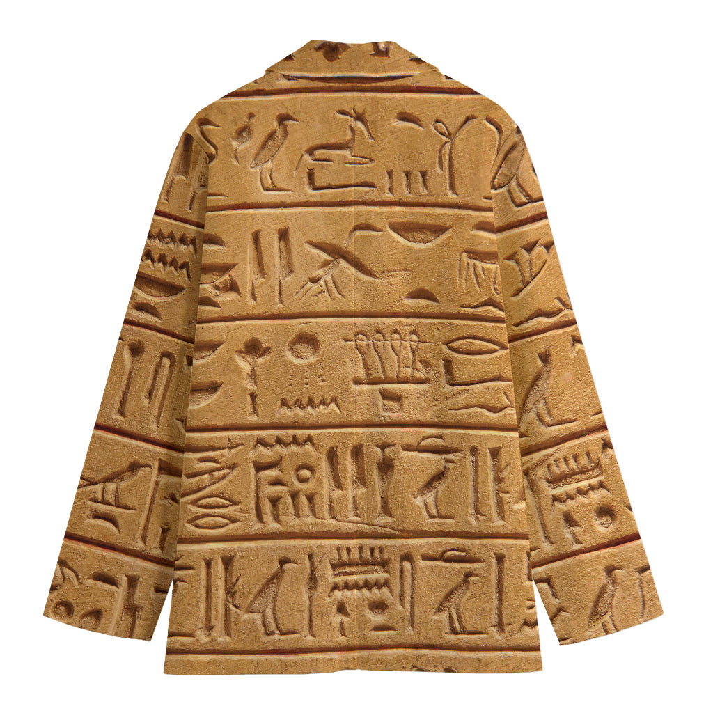 Egyptian Hieroglyphs Print Women's Blazer