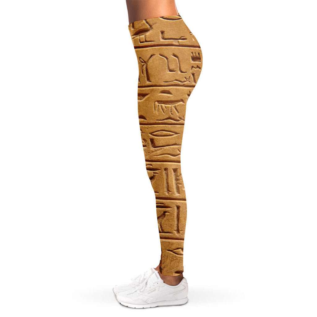 Egyptian Hieroglyphs Print Women's Leggings