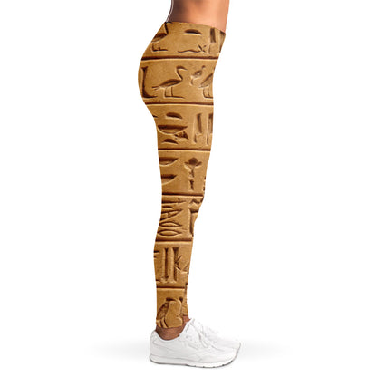 Egyptian Hieroglyphs Print Women's Leggings