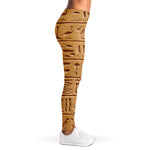 Egyptian Hieroglyphs Print Women's Leggings