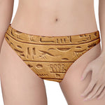 Egyptian Hieroglyphs Print Women's Thong