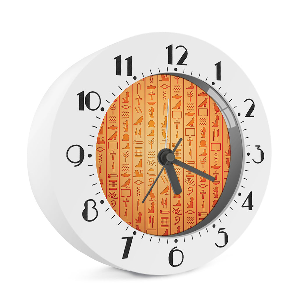 Egyptian Hieroglyphs Symbol Print Alarm Clock