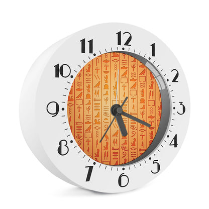 Egyptian Hieroglyphs Symbol Print Alarm Clock