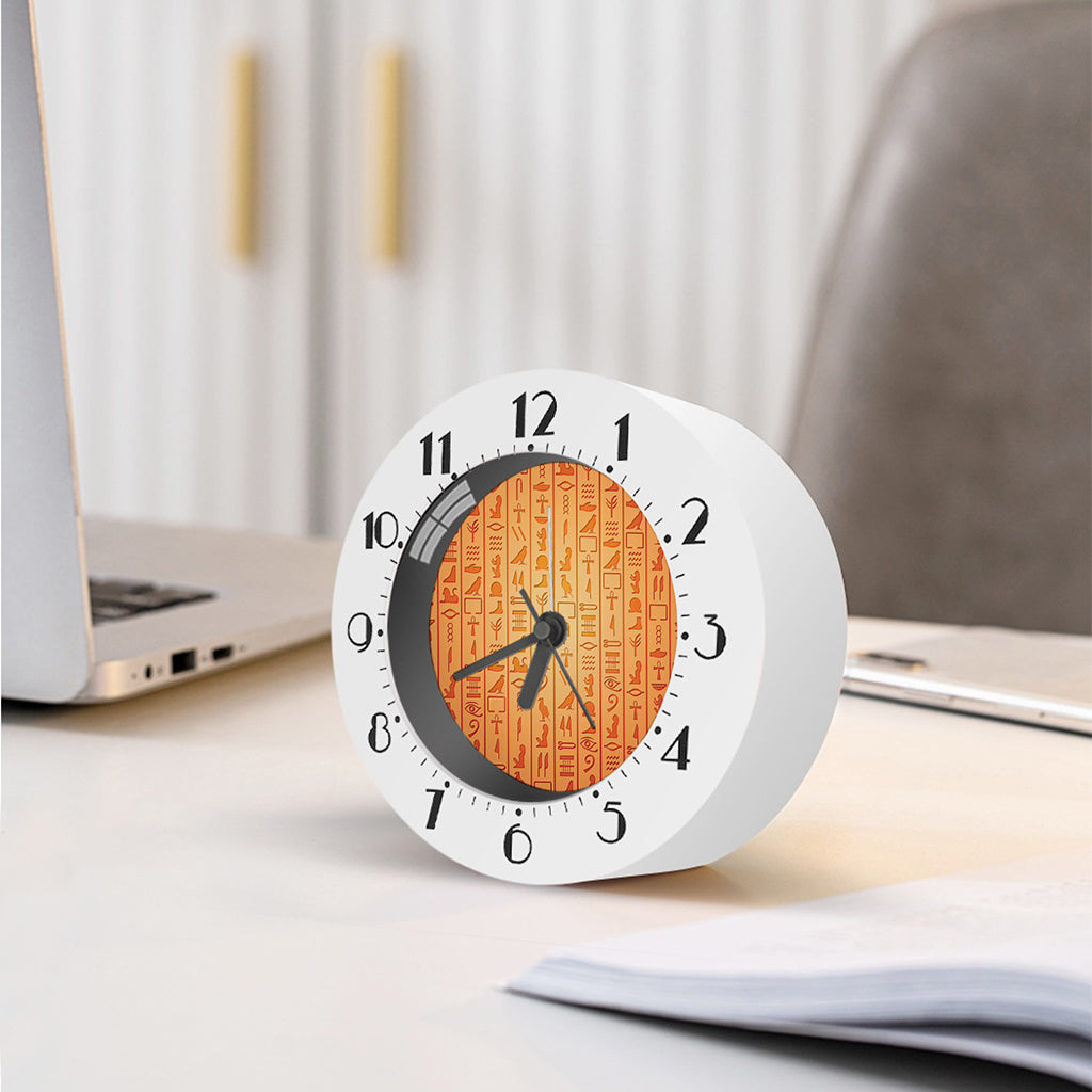 Egyptian Hieroglyphs Symbol Print Alarm Clock