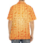 Egyptian Hieroglyphs Symbol Print Aloha Shirt