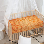 Egyptian Hieroglyphs Symbol Print Baby Crib Sheet
