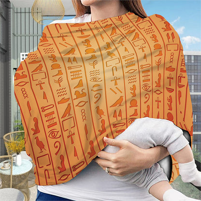 Egyptian Hieroglyphs Symbol Print Baby Seat Cover