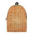 Egyptian Hieroglyphs Symbol Print School Backpack