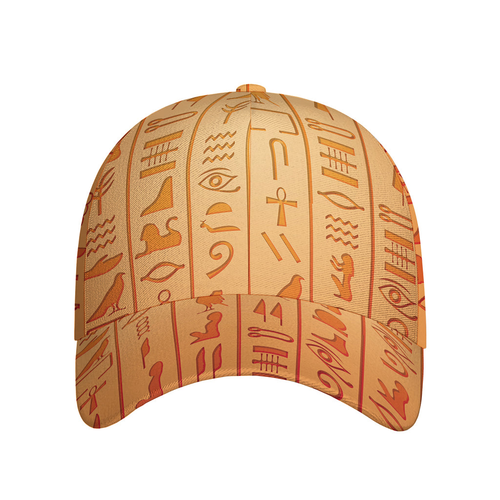 Egyptian Hieroglyphs Symbol Print Baseball Cap