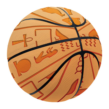 Egyptian Hieroglyphs Symbol Print Basketball