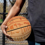 Egyptian Hieroglyphs Symbol Print Basketball