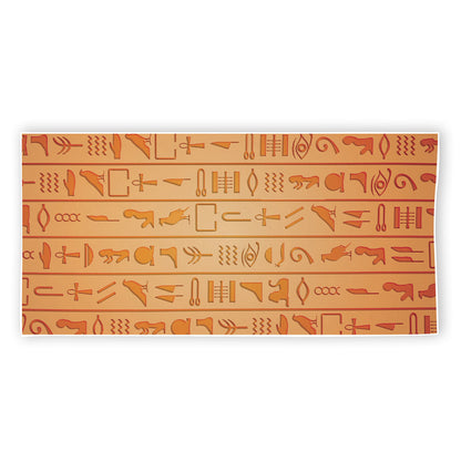 Egyptian Hieroglyphs Symbol Print Beach Towel