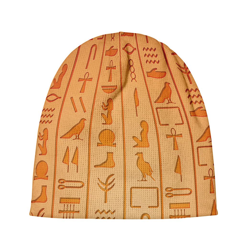 Egyptian Hieroglyphs Symbol Print Beanie