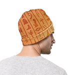 Egyptian Hieroglyphs Symbol Print Beanie