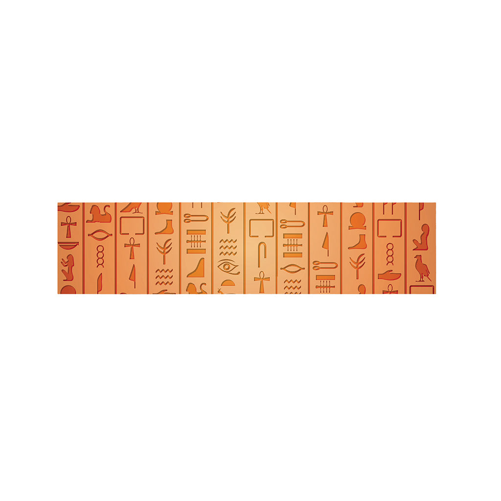 Egyptian Hieroglyphs Symbol Print Bed Runner