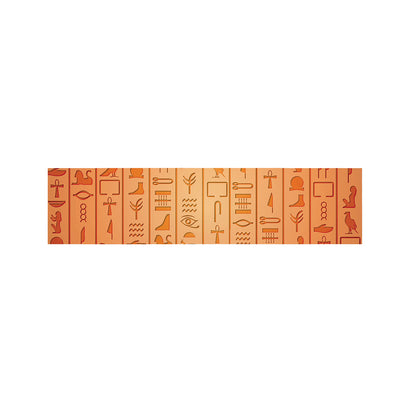 Egyptian Hieroglyphs Symbol Print Bed Runner