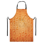 Egyptian Hieroglyphs Symbol Print Bib Apron With Pocket