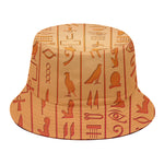 Egyptian Hieroglyphs Symbol Print Bucket Hat