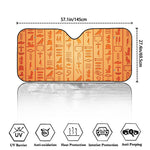 Egyptian Hieroglyphs Symbol Print Car Windshield Sun Shade