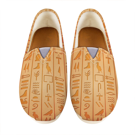 Egyptian Hieroglyphs Symbol Print Casual Shoes