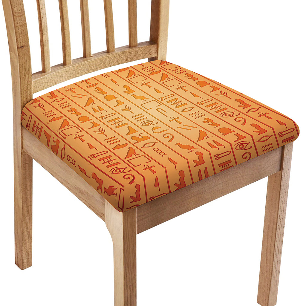 Egyptian Hieroglyphs Symbol Print Chair Cushion Cover