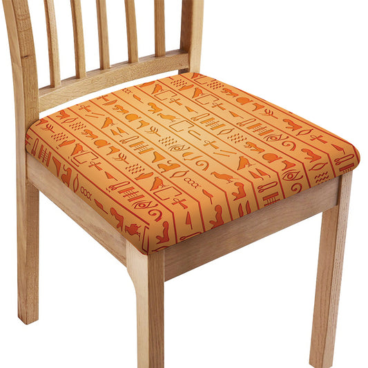 Egyptian Hieroglyphs Symbol Print Chair Cushion Cover