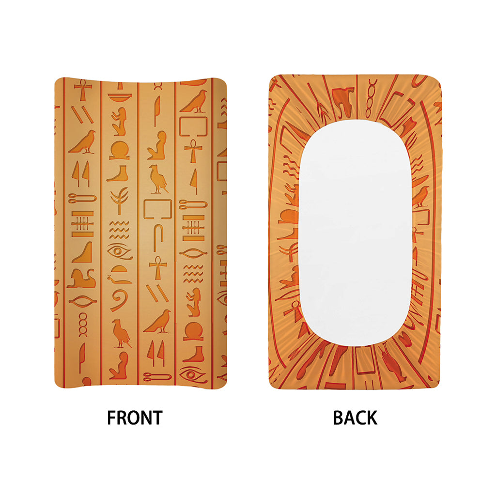 Egyptian Hieroglyphs Symbol Print Changing Pad Cover
