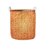 Egyptian Hieroglyphs Symbol Print Collapsible Laundry Basket