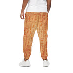 Egyptian Hieroglyphs Symbol Print Cotton Pants