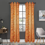 Egyptian Hieroglyphs Symbol Print Curtain
