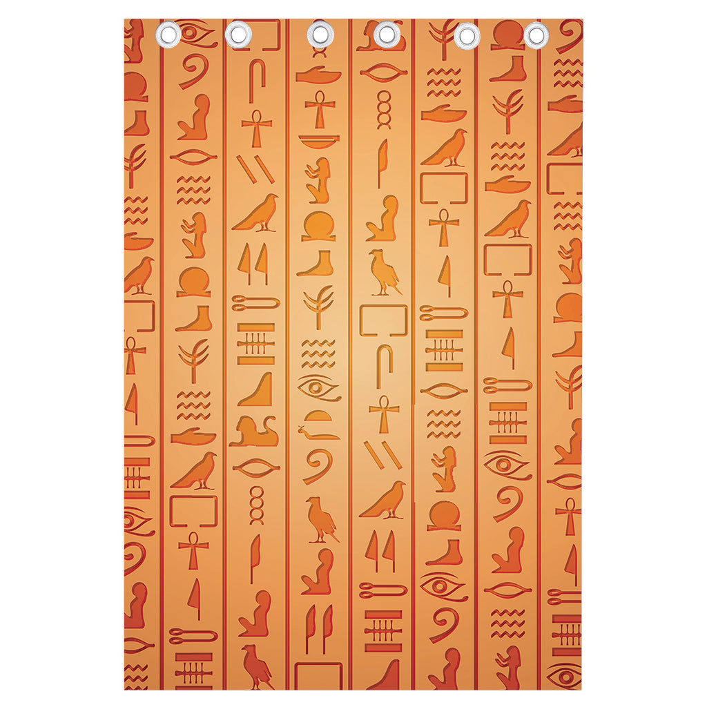 Egyptian Hieroglyphs Symbol Print Curtain