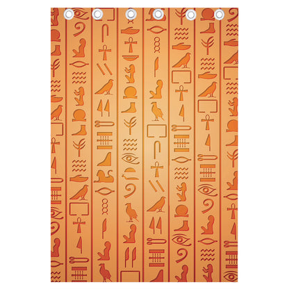 Egyptian Hieroglyphs Symbol Print Curtain