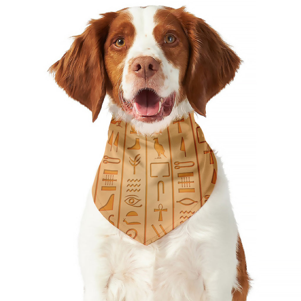 Egyptian Hieroglyphs Symbol Print Dog Bandana