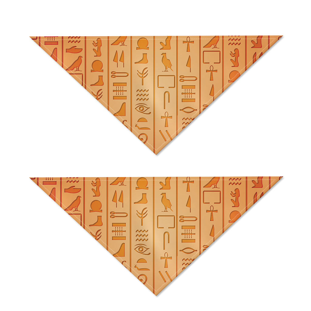 Egyptian Hieroglyphs Symbol Print Dog Bandana