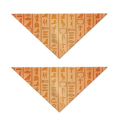 Egyptian Hieroglyphs Symbol Print Dog Bandana