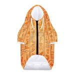 Egyptian Hieroglyphs Symbol Print Dog Zip Up Hoodie