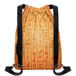 Egyptian Hieroglyphs Symbol Print Drawstring Backpack