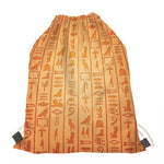 Egyptian Hieroglyphs Symbol Print Drawstring Bag