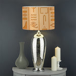 Egyptian Hieroglyphs Symbol Print Drum Lamp Shade