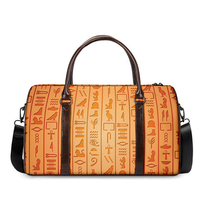 Egyptian Hieroglyphs Symbol Print Duffle Bag